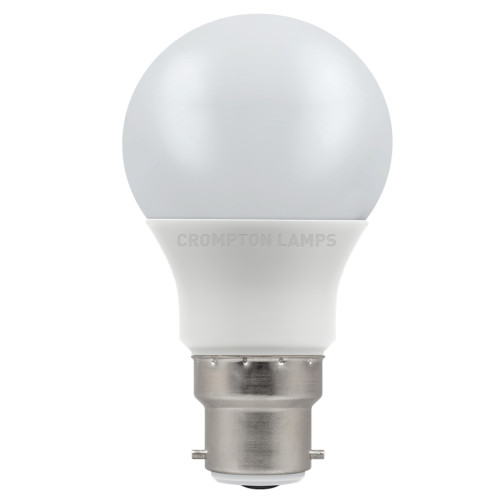 LED Thermal Plastic GLS 7W (60W eq.) B22d Opal 4000K Dimmable Crompton
