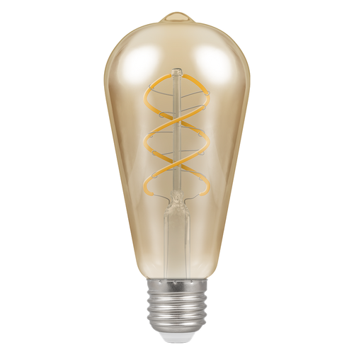 LED ST64 Squirrel Cage 4.9W (35W eq.) E27 Antique 2200K Dimmable