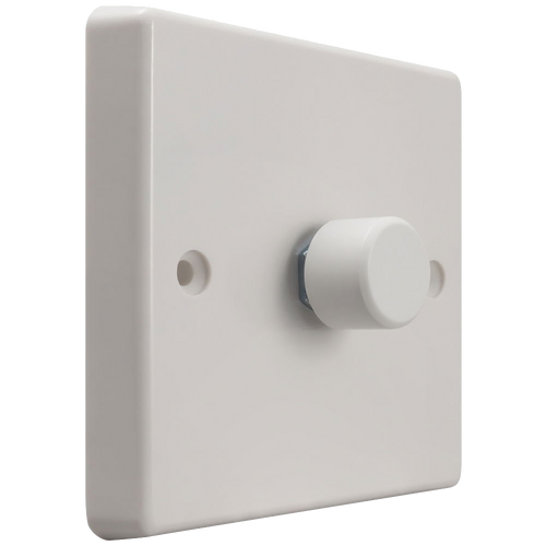 Rotary LED Dimmer 2-Way Push On/Off 0-120W (1 Gang)-Satin