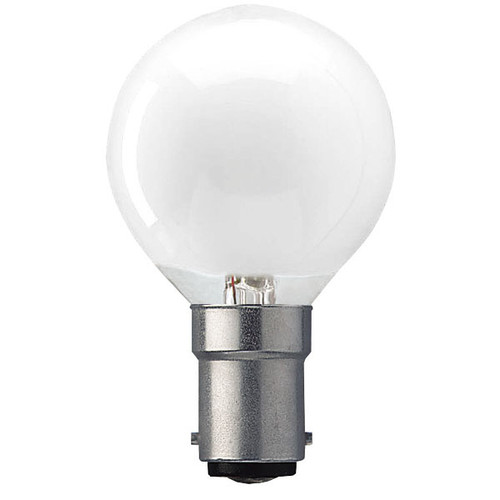 Round 45mm 240V 40W Ba15d Opal Rough Service