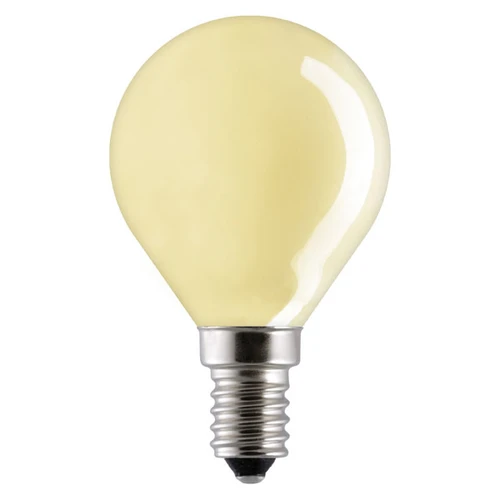 Round 45mm 230V 15W E14 Yellow