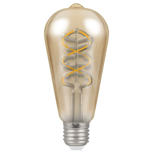 Crompton 6W LED Spiral Filament ST64 Extra Warm White E27 Dimmable Crompton 6W LED Spiral Filament ST64 Extra Warm White E27 Dimmable