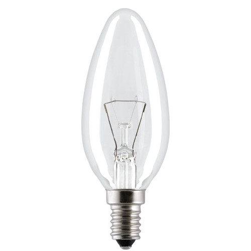 Candle 240V 25W E14 Clear Rough Service Candle 240V 25W E14 Clear Rough Service