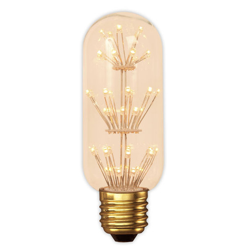 LED Squirrel Cage 2W E27 T45 Tube Rustic Clear