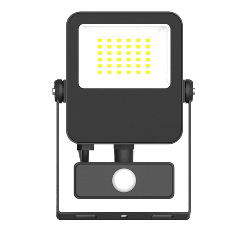 IP65 Slim LED Skyline Floodlight 30W (240W eq.) 4000K 240V with PIR 