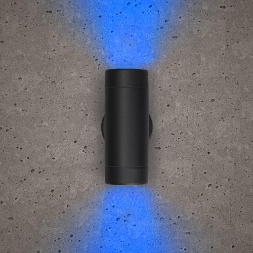 Luna GU10 Up/Down Wall Light - IP65 Black