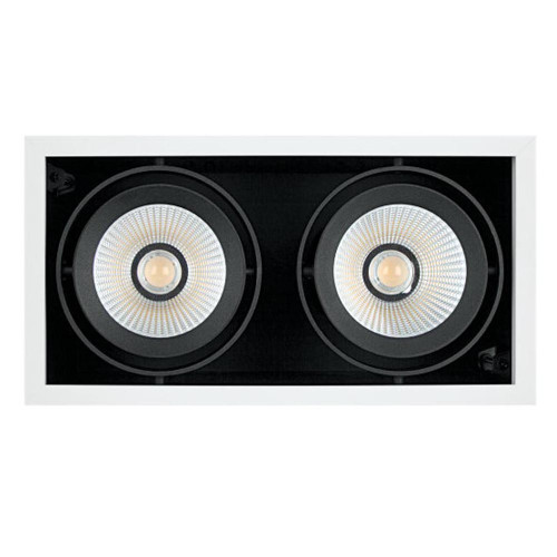 LED Multi Spot 2 x 30W Downlight 3000K 38 Degrees Low Flicker Light LED Multi Spot 2 x 30W Downlight 3000K 38 Degrees Low Flicker Light