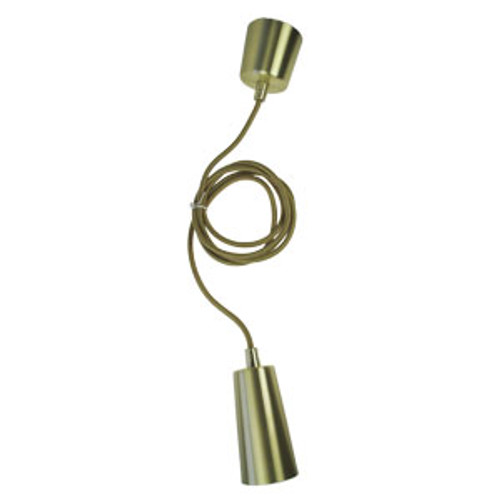 Hulger Plumen Drop Cap Pendant Lampholder E27 in Metallic Brass Hulger Plumen Drop Cap Pendant Lampholder E27 in Metallic Brass