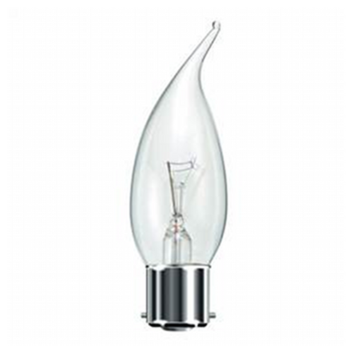 Bell Candelux 240V 25W BC Bent Tipped Clear Bell Candelux 240V 25W BC Bent Tipped Clear