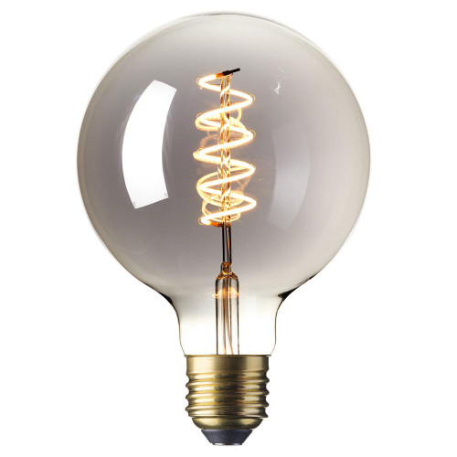 Calex LED Long Filament 125mm Globe 4W 240V ES Titanium 1800K Dimmable Calex LED Long Filament 125mm Globe 4W 240V ES Titanium 1800K Dimmable