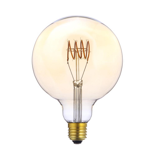 LED Globe 125mm Gold Horizontal Spiral Filament ES 3W 230V 2200K Laes LED Globe 125mm Gold Horizontal Spiral Filament ES 3W 230V 2200K Laes