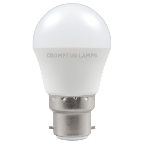 Crompton LED 45mm Round Thermal Plastic 5.5W B22d Daylight Opal Crompton LED 45mm Round Thermal Plastic 5.5W B22d Daylight Opal
