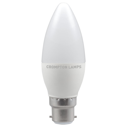 Crompton LED Candle Thermal Plastic 5.5W B22d Daylight Opal Crompton LED Candle Thermal Plastic 5.5W B22d Daylight Opal