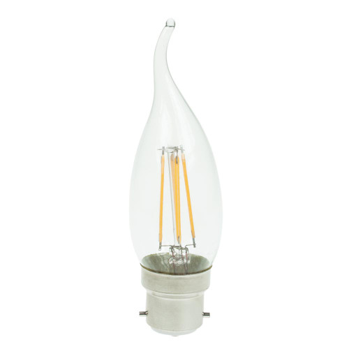 LED Bent Tipped Candle Clear 4W BC 2700K 400lm Prolite LED Bent Tipped Candle Clear 4W BC 2700K 400lm Prolite