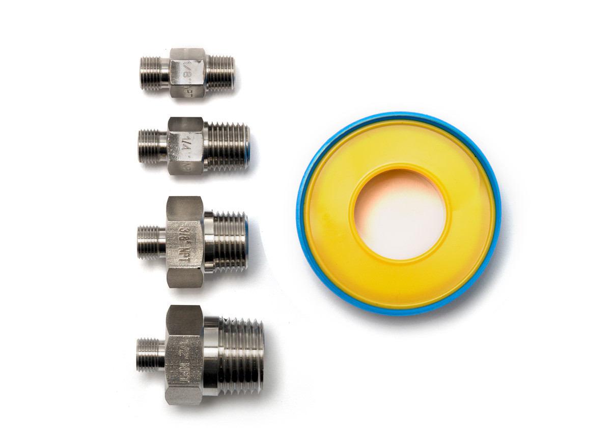 Pressure fitting set Bx G1/8" male to various NPT male Beamex Global