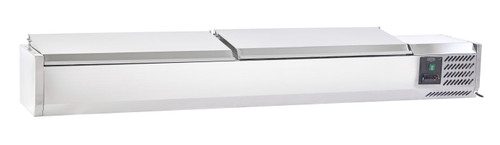 Sterling Pro Cobus SPT1800-330-SS Topping Well with Stainless Steel Lid, 8 x GN1/4