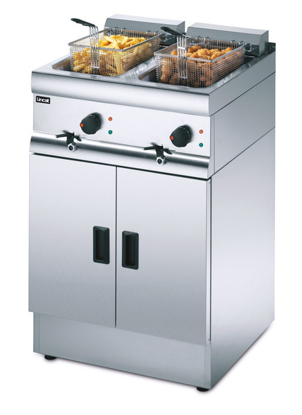 J12 - Silverlink Electric Free-standing Twin Tank Fryer – 2 Baskets – W 600 mm – 2 x 6.0 kW