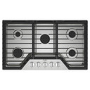 Whirlpool® 36-inch Gas Cooktop with EZ-2-Lift™ Hinged Cast-Iron Grates WCGK5036PS