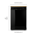 Whirlpool® Heavy-Duty Dishwasher with 1-Hour Wash Cycle WDP370PAHB