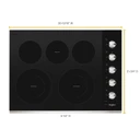 Whirlpool® 30-inch Electric Ceramic Glass Cooktop with Two Dual Radiant Elements WCE77US0HS