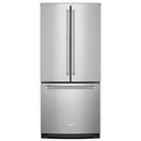 Kitchenaid® 20 cu. Ft. 30-Inch Width Standard Depth French Door Refrigerator with Interior Dispense KRFF300ESS