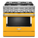 KitchenAid® 36'' Smart Commercial-Style Dual Fuel Range with 6 Burners KFDC506JYP