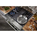 KitchenAid® 30'' Smart Commercial-Style Dual Fuel Range with 4 Burners KFDC500JAV