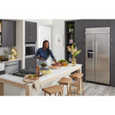 Kitchenaid® 20.8 Cu. Ft. 36" Built-In Side-by-Side Refrigerator with Ice and Water Dispenser KBSD706MPS
