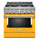 KitchenAid® 36'' Smart Commercial-Style Gas Range with 6 Burners KFGC506JYP