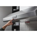 Kitchenaid® 36" 585 or 1170 CFM Motor Class Commercial-Style Wall-Mount Canopy Range Hood KVWC956KSS