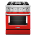 KitchenAid® 30'' Smart Commercial-Style Dual Fuel Range with 4 Burners KFDC500JPA