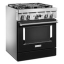 KitchenAid® 30'' Smart Commercial-Style Dual Fuel Range with 4 Burners KFDC500JBK