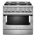 KitchenAid® 36'' Smart Commercial-Style Dual Fuel Range with 6 Burners KFDC506JSS