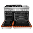 KitchenAid® 48'' Smart Commercial-Style Dual Fuel Range with Griddle KFDC558JSC