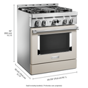 KitchenAid® 30'' Smart Commercial-Style Gas Range with 4 Burners KFGC500JMH