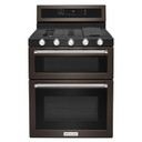 Kitchenaid® 30-Inch 5 Burner Gas Double Oven Convection Range KFGD500EBS Kitchenaid® 30-Inch 5 Burner Gas Double Oven Convection Range KFGD500EBS