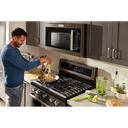 Kitchenaid® 30-Inch 5-Burner Gas Convection Range KFGG500EBS