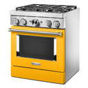 KitchenAid® 30'' Smart Commercial-Style Dual Fuel Range with 4 Burners KFDC500JYP
