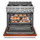 KitchenAid® 36'' Smart Commercial-Style Gas Range with 6 Burners KFGC506JSC