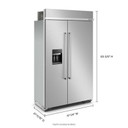 Kitchenaid® 29.4 Cu. Ft. 48" Built-In Side-by-Side Refrigerator with Ice and Water Dispenser KBSD708MSS