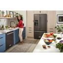Kitchenaid® 26.8 Cu. Ft. Standard-Depth French Door Refrigerator with Exterior Ice and Water Dispenser KRFF577KBS