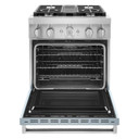 KitchenAid® 30'' Smart Commercial-Style Dual Fuel Range with 4 Burners KFDC500JMB