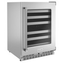 Kitchenaid® 24" Undercounter Wine Cellar with Glass Door and Metal-Front Racks KUWR314KSS