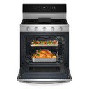 Whirlpool® 30-inch Smart Gas Range with Air Cooking Technology, Steam/Self Cleaning, Rapid Preheat 5.3 CuFt Capacity WFGS7530RZ