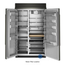 Kitchenaid® 30 Cu. Ft. 48" Built-In Side-by-Side Refrigerator with Platinum Interior KBSN748SBE