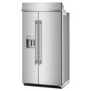 Kitchenaid® 25.1 Cu. Ft. 42" Built-In Side-by-Side Refrigerator features Exterior Water and Ice Dispenser with Measured Fill KBSD742SPS