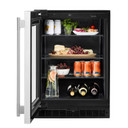 Kitchenaid® 24"" Undercounter Refrigerator with Glass Door KURL324SSB
