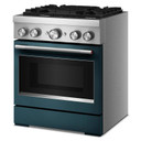Kitchenaid® 30-Inch 4 Burner Commercial-Style Dual Fuel Range with No Preheat Air Fry Mode KFDS930SAG