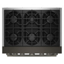 KitchenAid® 36-Inch 6 Burner Commercial-Style Dual Fuel Range with No Preheat Air Fry Mode KFDS936SBE