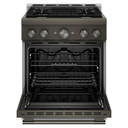KitchenAid® 30-Inch 4 Burner Commercial-Style Gas Range with No Preheat Air Fry Mode KFGS930SBE